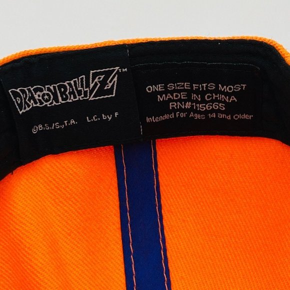 Dragon Ball Z Orange Blue Brim Snapback Hat Cap One Size Fits Most - Picture 7 of 7